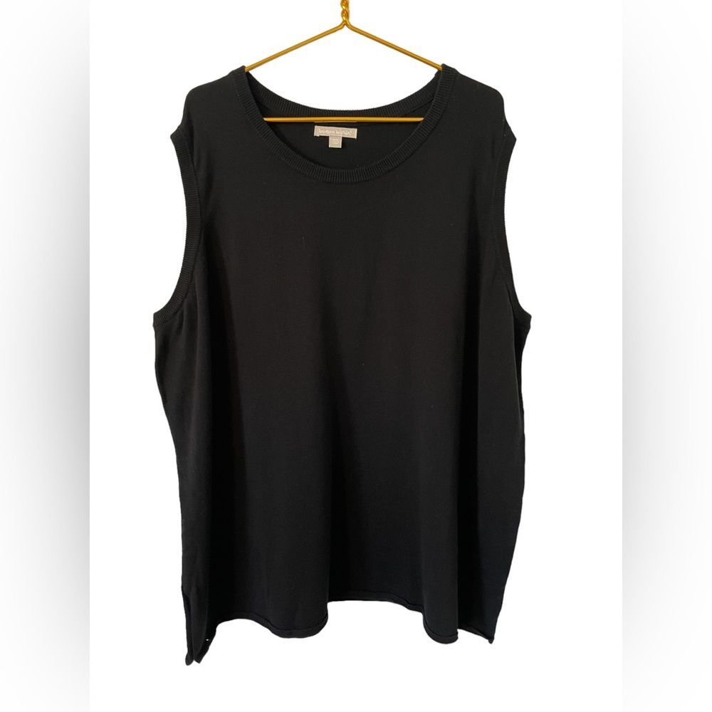 Woman Within Black Sleeveless‎ Sweater, Size 30/32